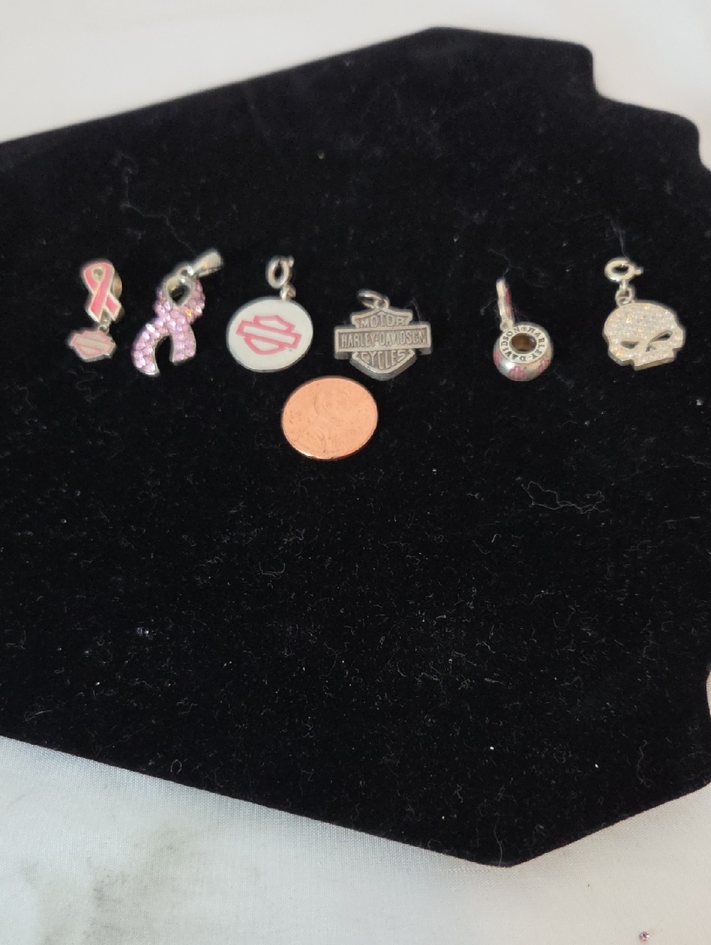 Harley-Davidson Pink and Silver Charm Set
